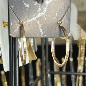 Gold Hoop Earrings Simple Design